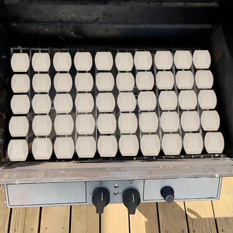 Leship briquettes use premium ceramics for durability and longer grill life