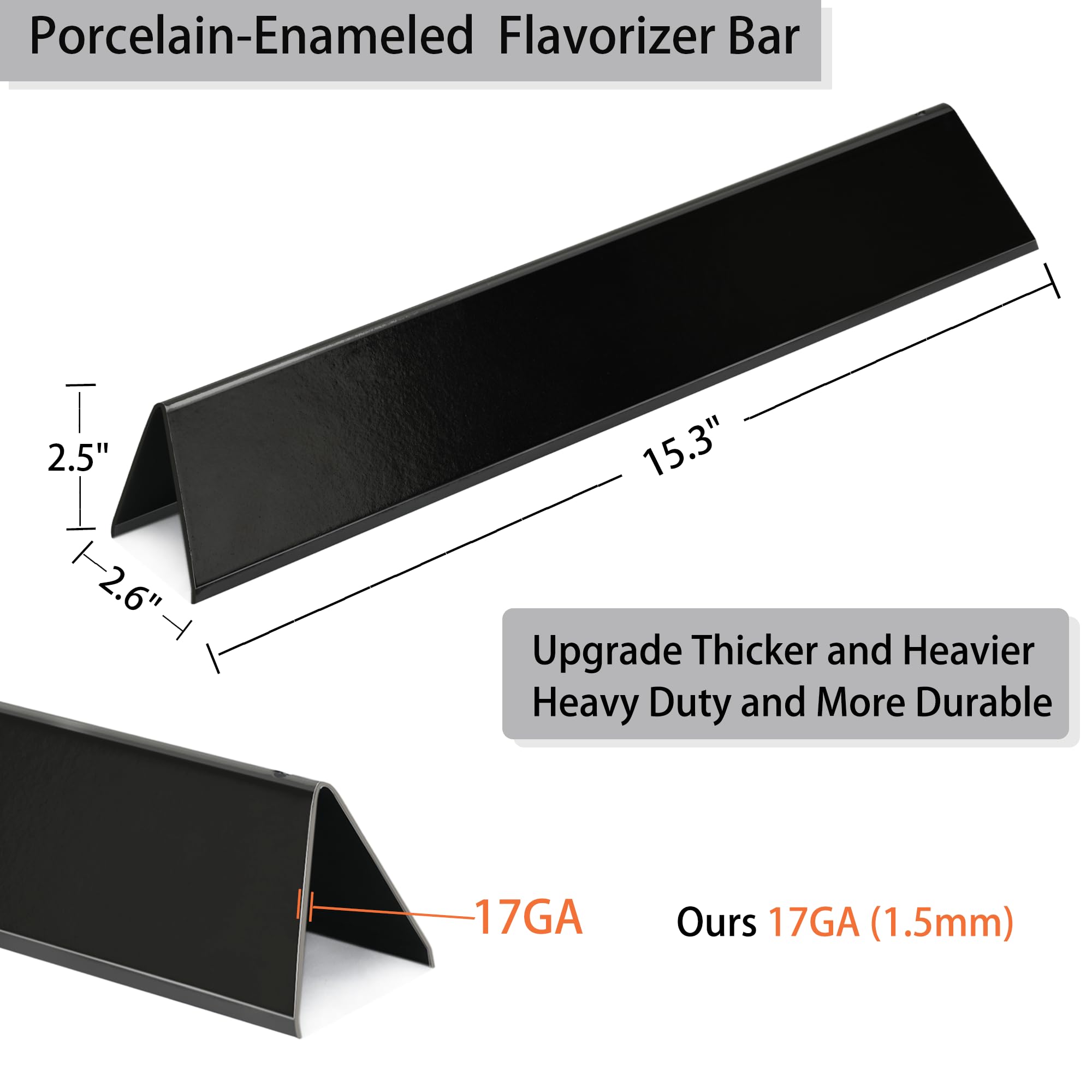 Leship porcelain-enameled flavorizer bars offer durable heat distribution