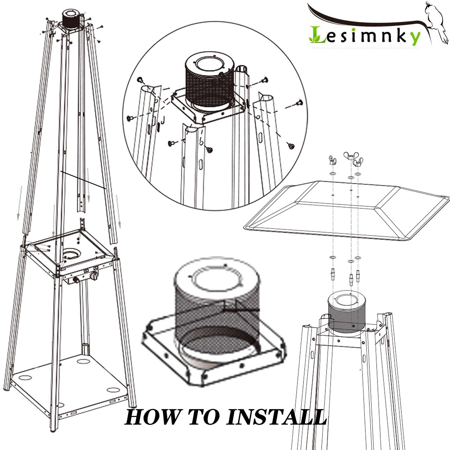 Lesimnky easy-install design helps you secure the heater quickly.