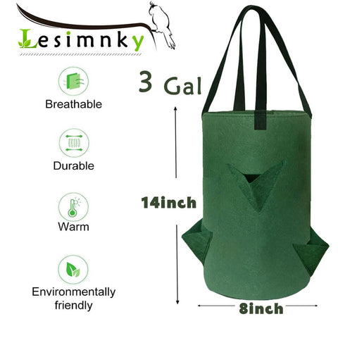 Lesimnky hanging grow bags 3 gallon system ideal for tomatoes in small spaces.