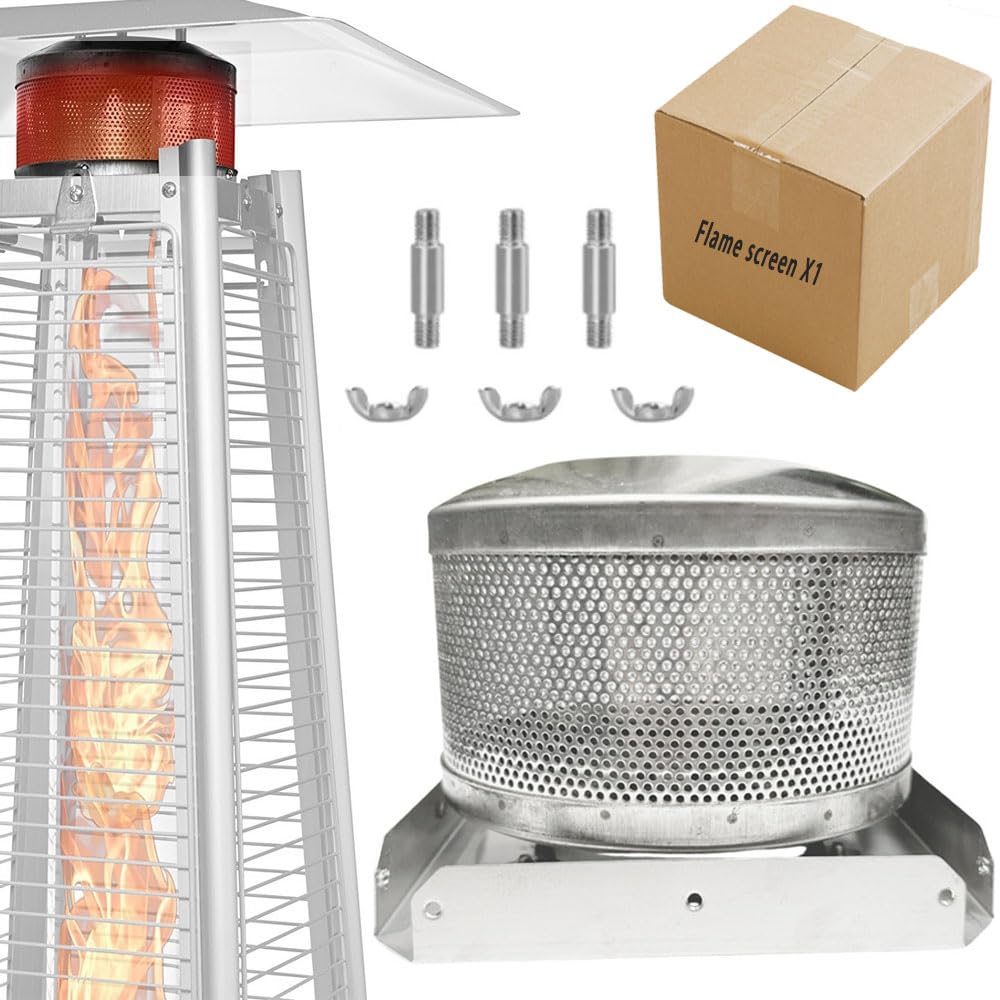 Lesimnky burner emitter screen keeps square patio heaters protected from debris.
