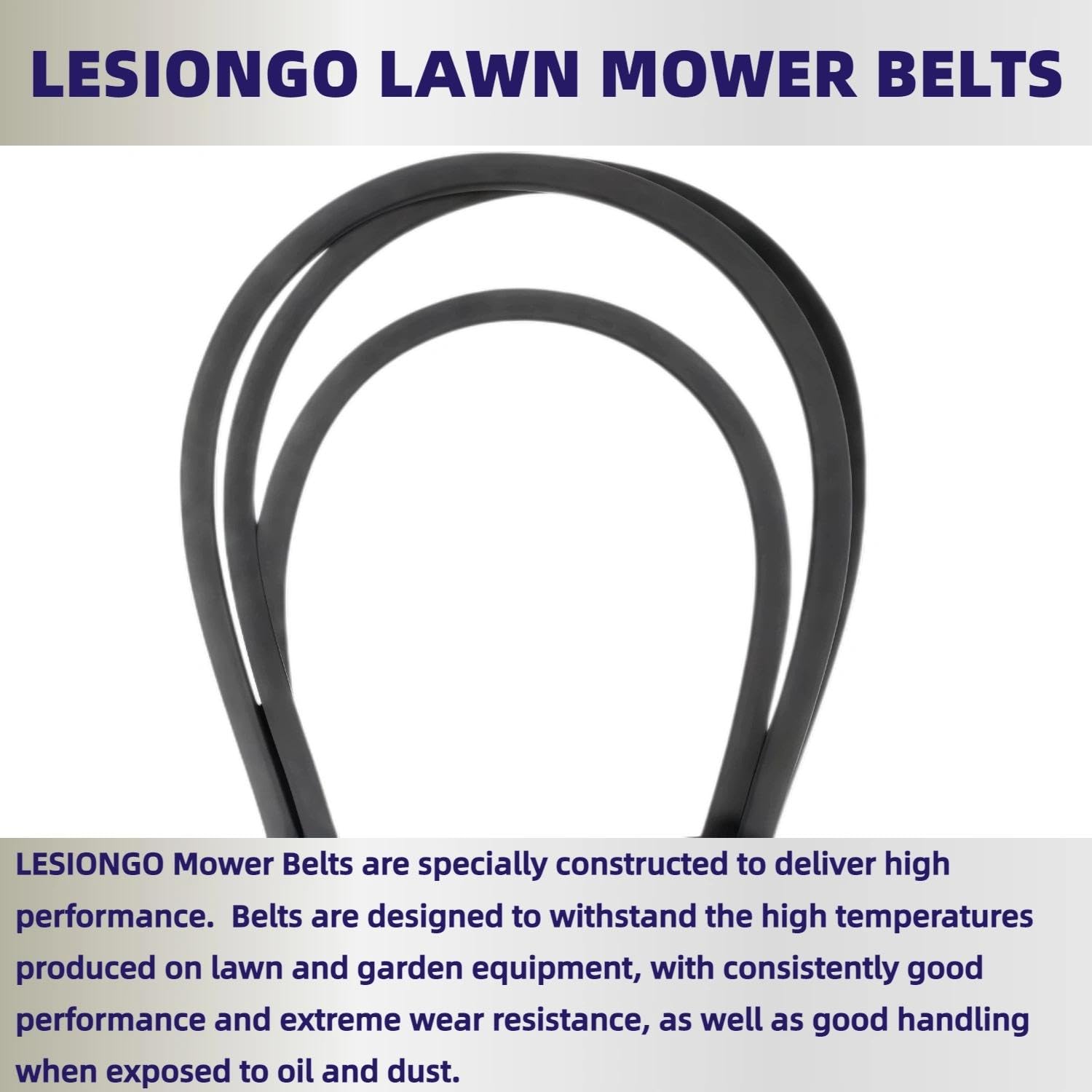 Lesiongo deck belt dimensions ensure a precise 1/2-inch width and 146.25-inch length.