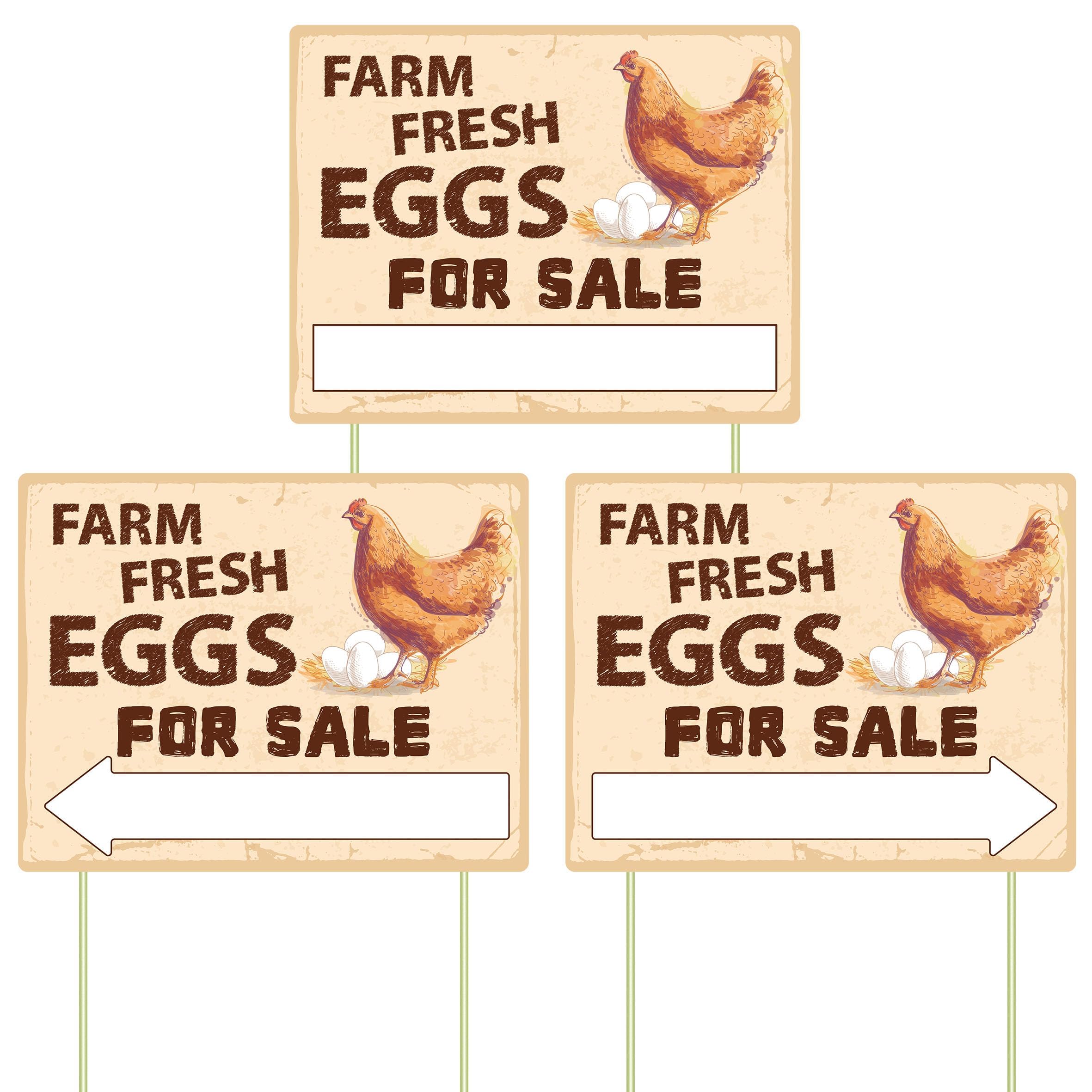 Lesnala double-sided eggs sign for outdoor display boosts visibility from both directions