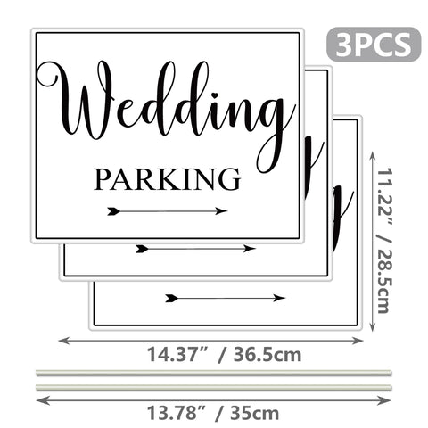 Lesnala elegant directional signs enhance flow at ceremony and reception.