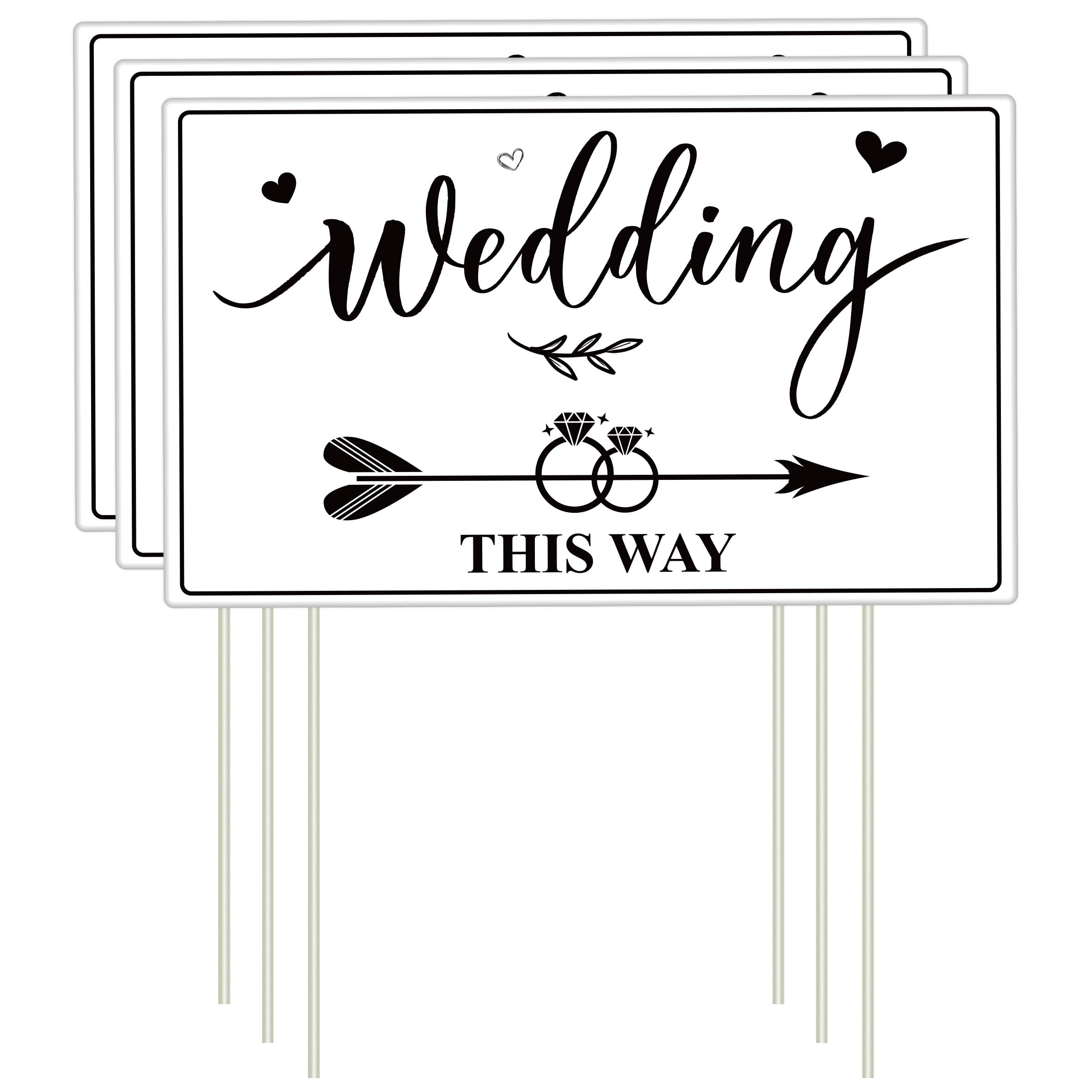 Lesnala this-way sign assembly guides wedding guests.