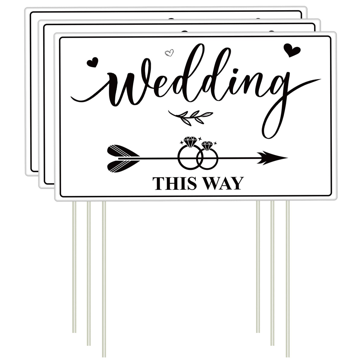 Lesnala this-way sign assembly guides wedding guests.