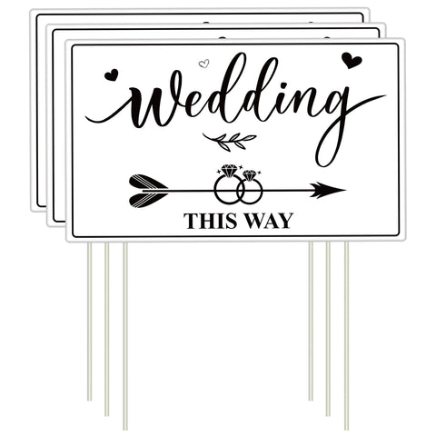 Lesnala this-way sign assembly guides wedding guests.