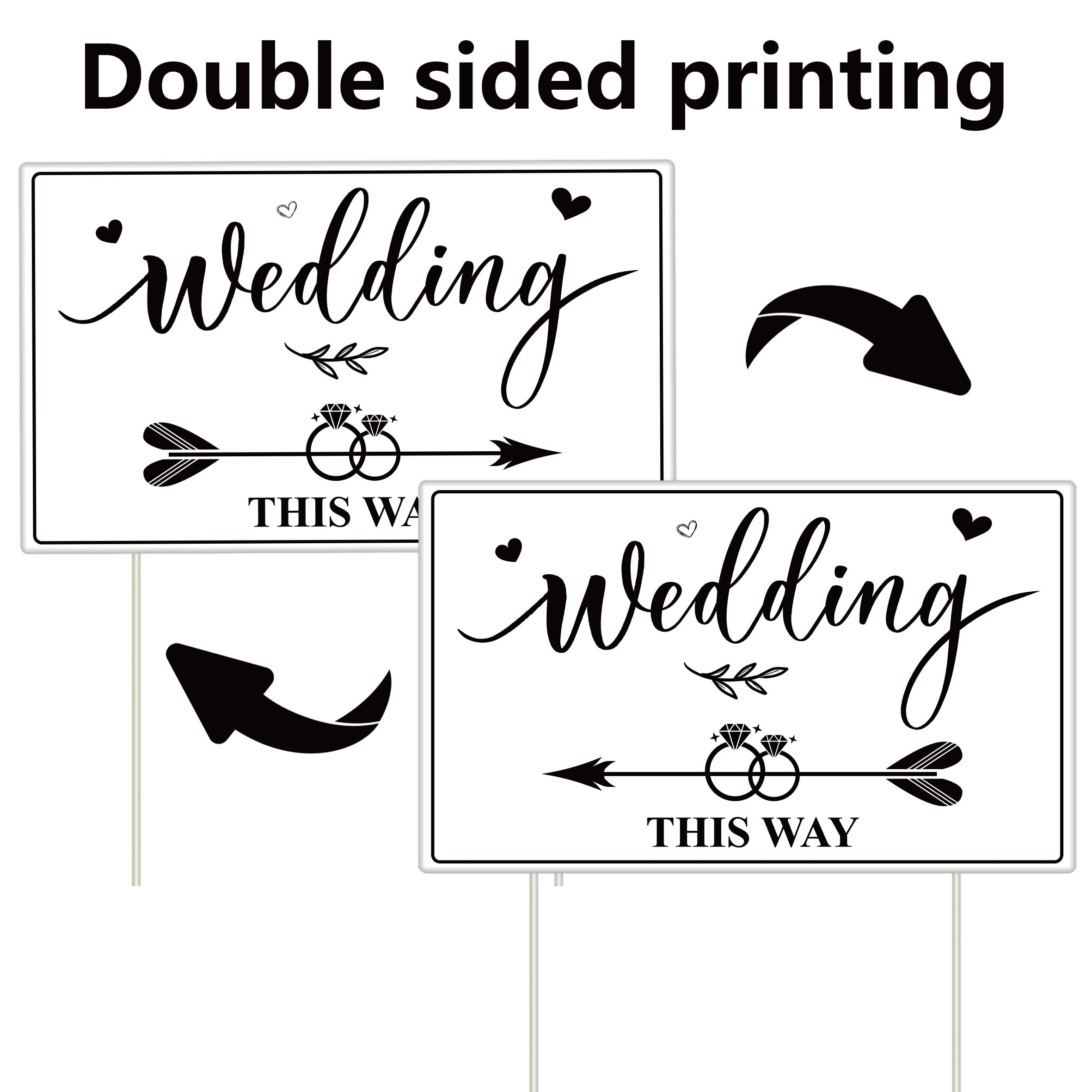 Lesnala double-sided sign provides clear directions for guests.