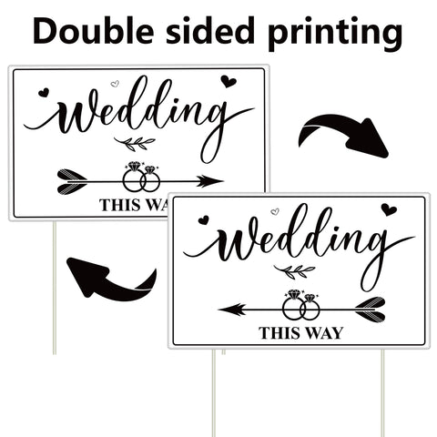 Lesnala double-sided sign provides clear directions for guests.