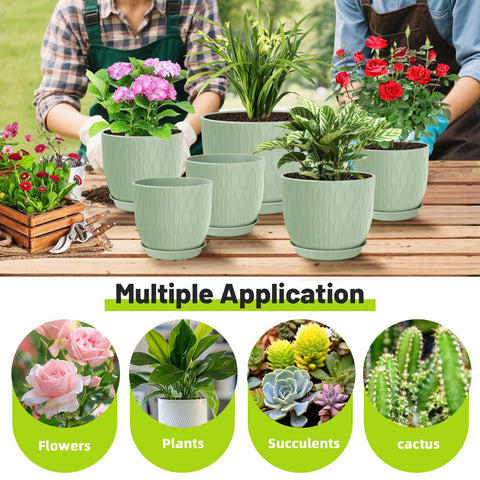 LESOASIS plant pot 7-inch ripple, ideal for small houseplants.