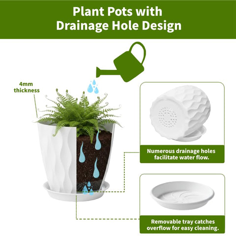 LESOASIS terra-cotta brown 8-inch pot blends rustic garden aesthetics.