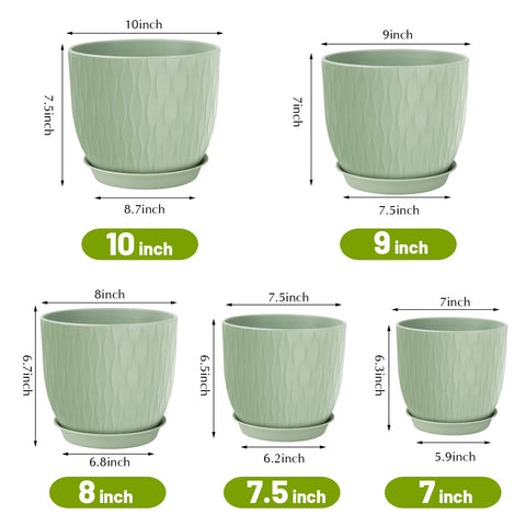LESOASIS plant pot 9-inch ripple, perfect for herb windowsills.