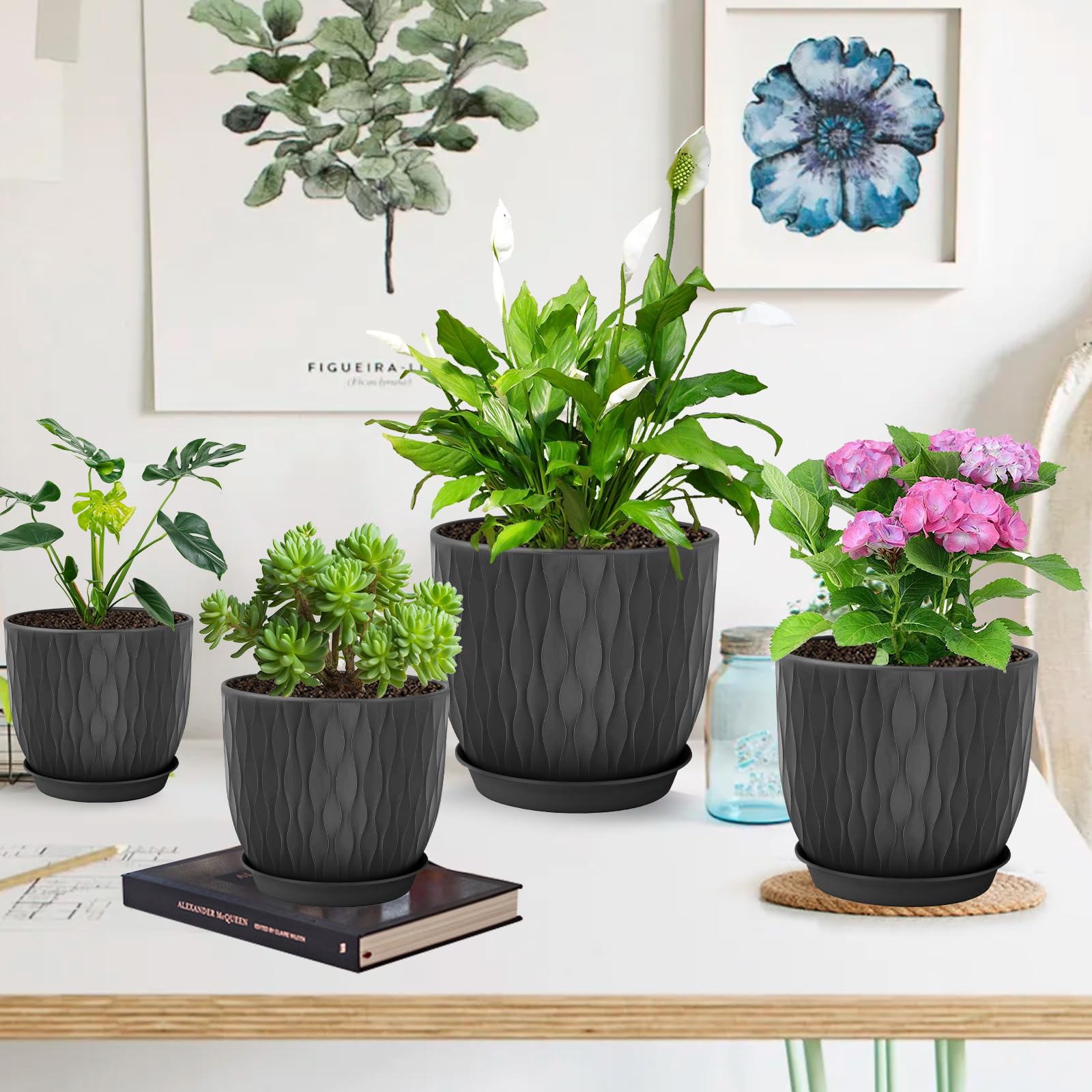LESOASIS gift-pack plant pots ideal for garden lovers and DIY projects.