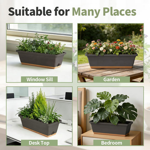 LESOASIS versatile planter with drainage tray, safe for indoor and outdoor use