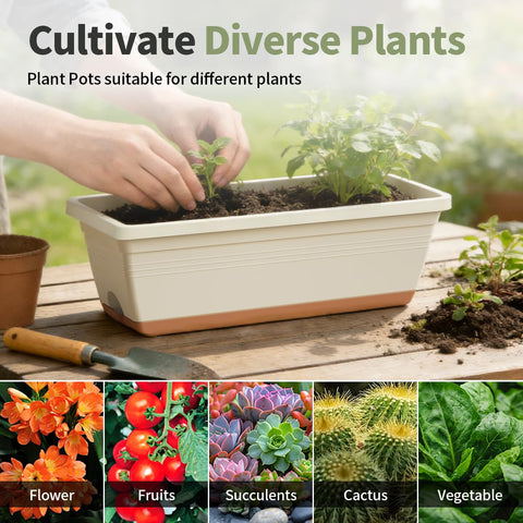 LESOASIS Window Box Planter can be stacked vertically to save space when empty.