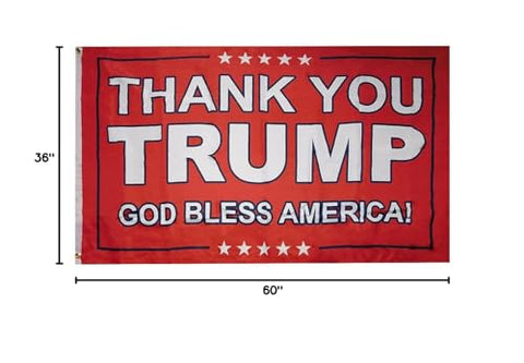 Let it Fly Thank You Trump flag double-stitched fly end for durability.