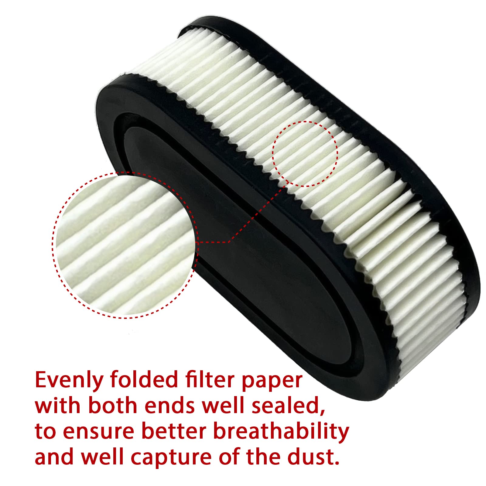 LETAYAR 593260 air filter with evenly folded paper for airflow and dust capture