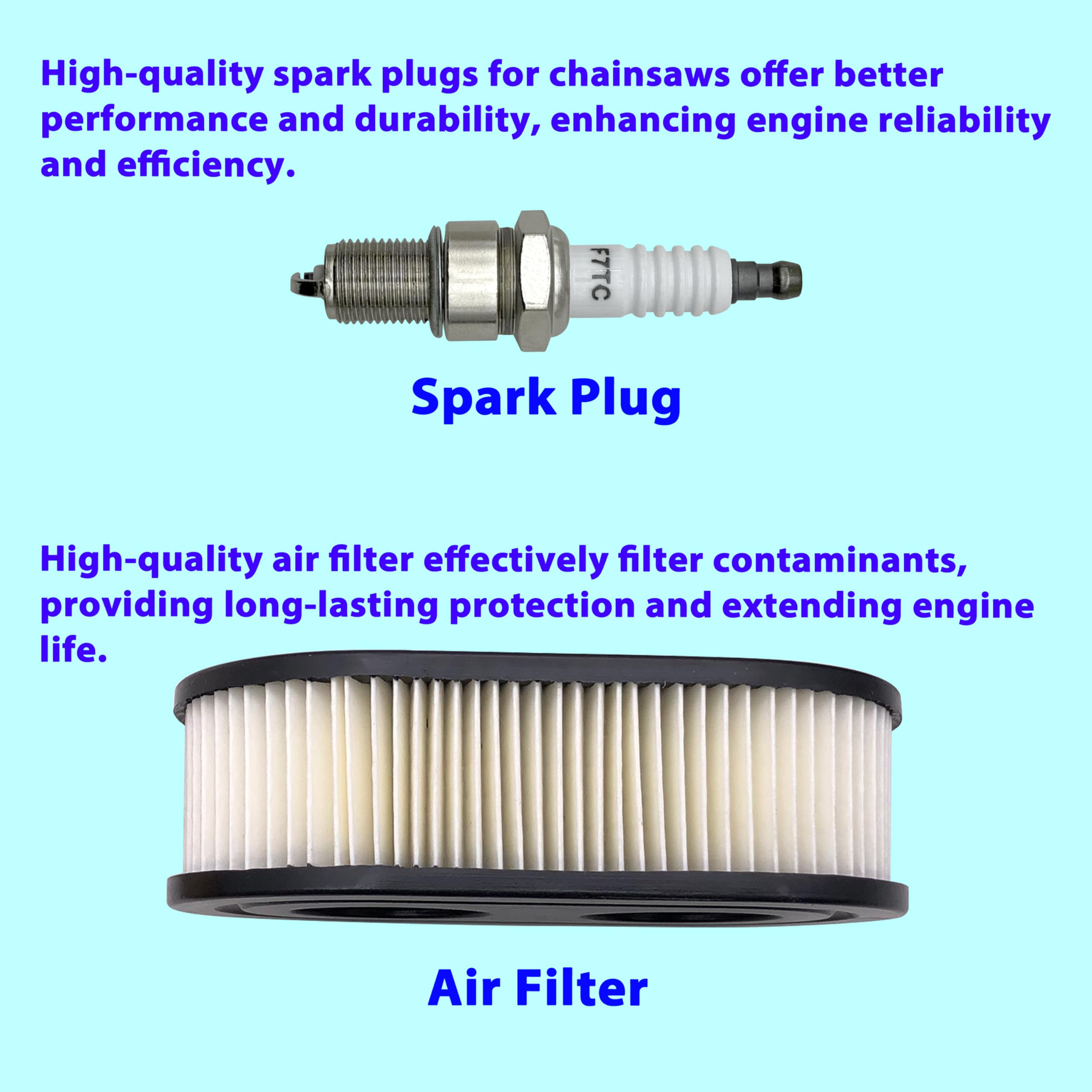 LETAYAR 593260 spark plug image: supports reliable ignition for consistent mowing sessions.