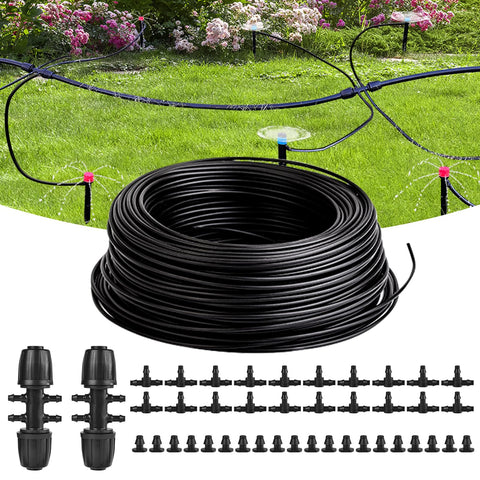 Letesult 100ft drip tubing coiled for easy garden setup and efficient watering.