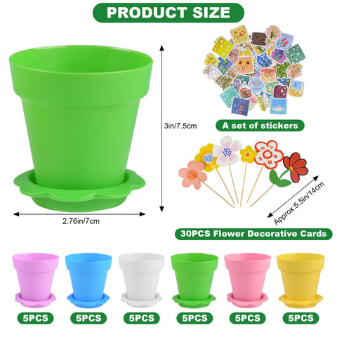 Letesult cupcake pot with drainage holes and detachable tray for clean watering