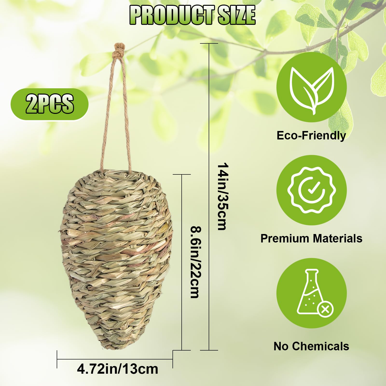 letesult hanging hornet nest decoy with lanyard for easy outdoor placement.