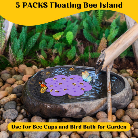 letesult pollinator watering setup helps gardens invite visiting bees and butterflies.
