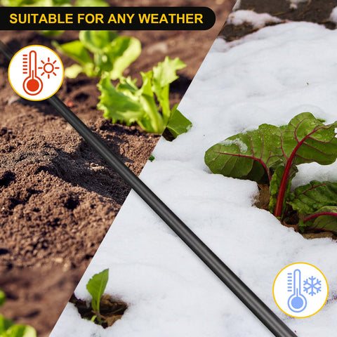 Letesult water-saving tubing enables efficient irrigation across containers and beds.