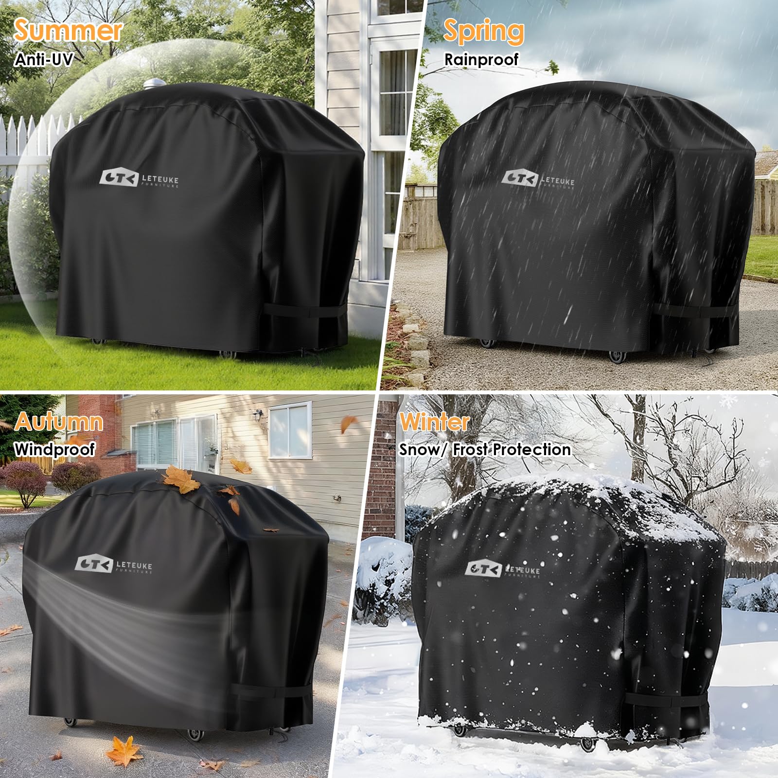 Leteuke pizza oven cart cover cleaning care allows easy washing.