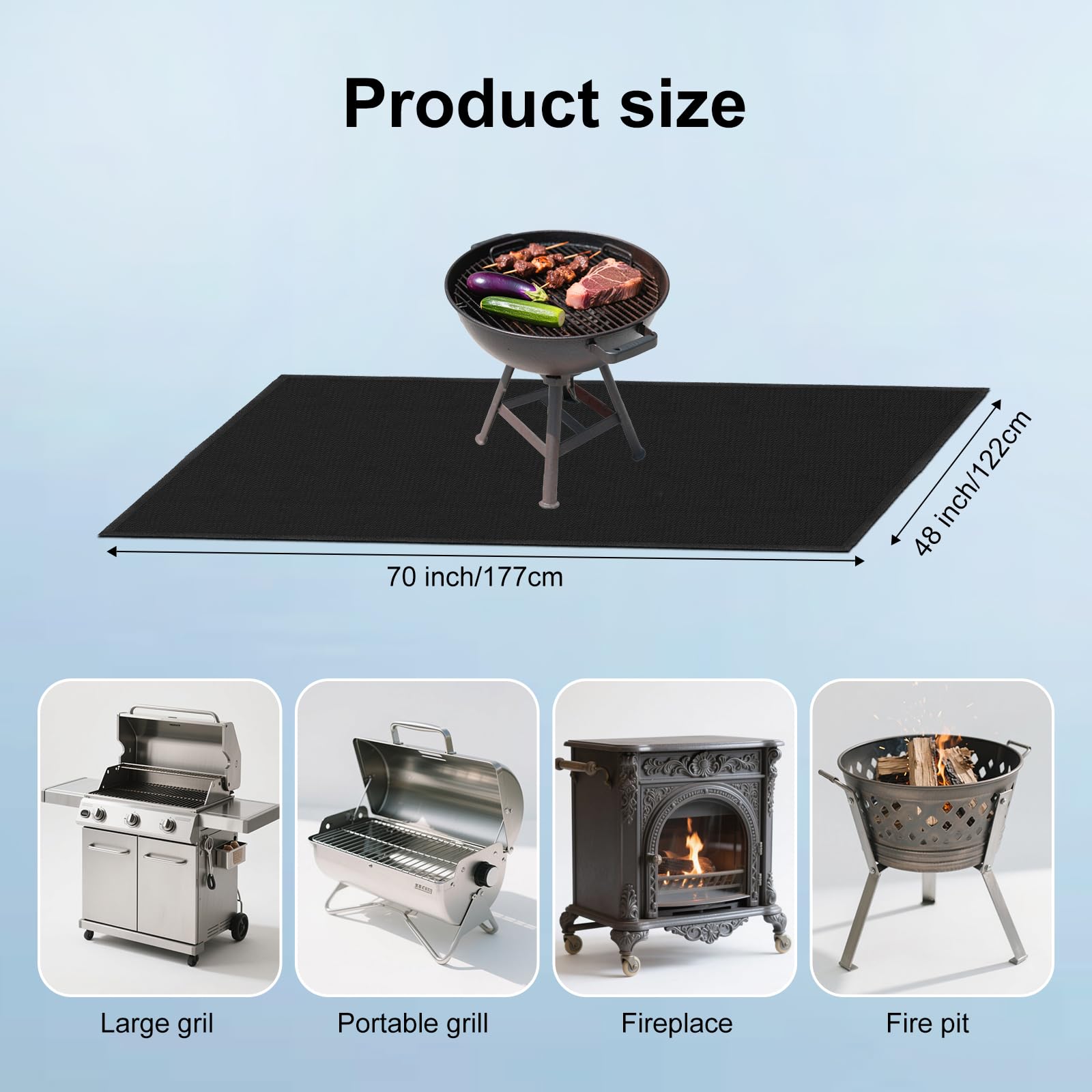 LETITIN easy-clean surface makes grease wipe away after grilling.
