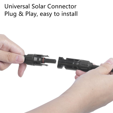 Letivay Y-branch installed in a solar setup for multi-panel parallel connection