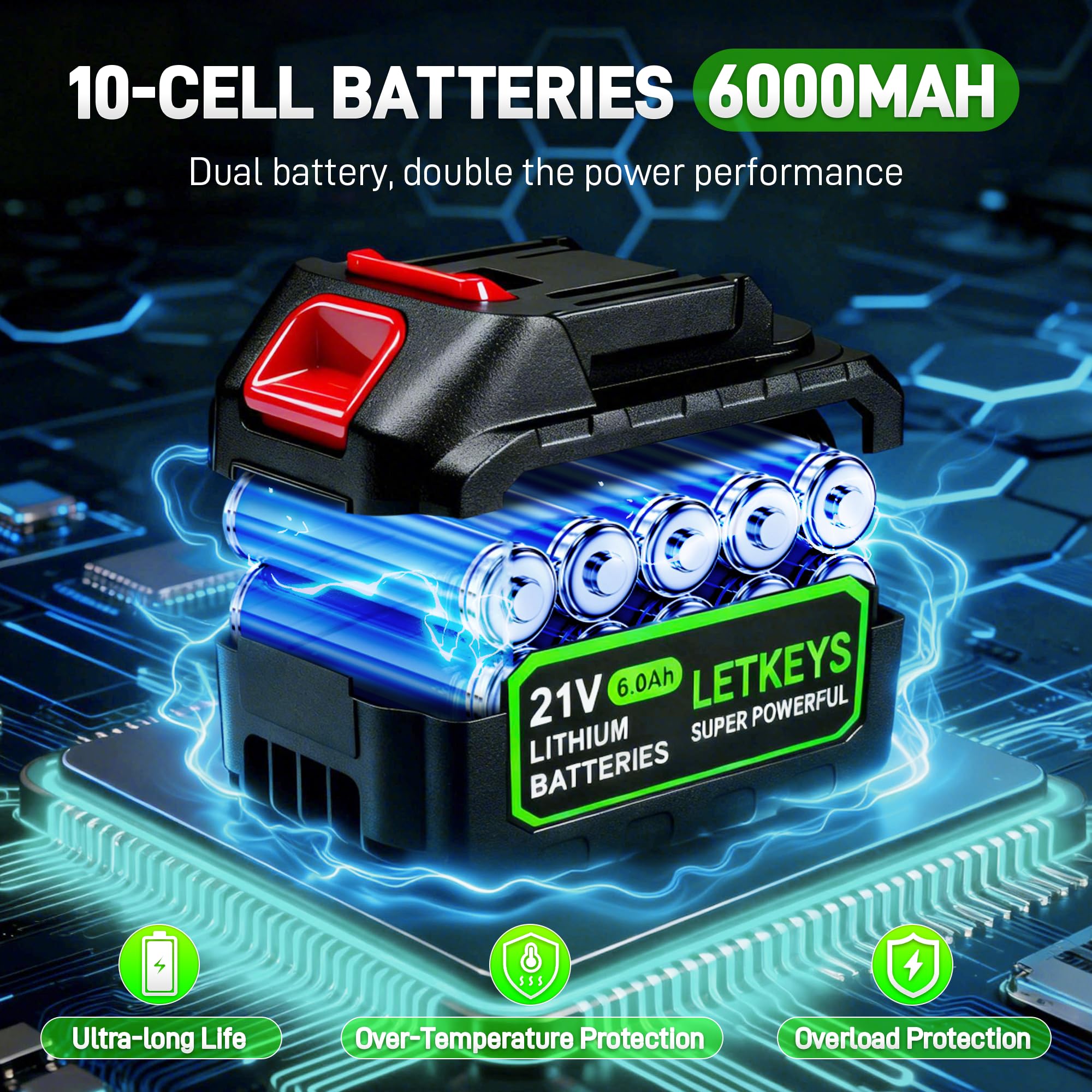 Lightweight LETKEYS blower design allows one-handed, comfortable use.