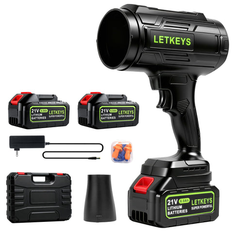 LETKEYS cordless leaf blower turbine power enables rapid outdoor cleanup.