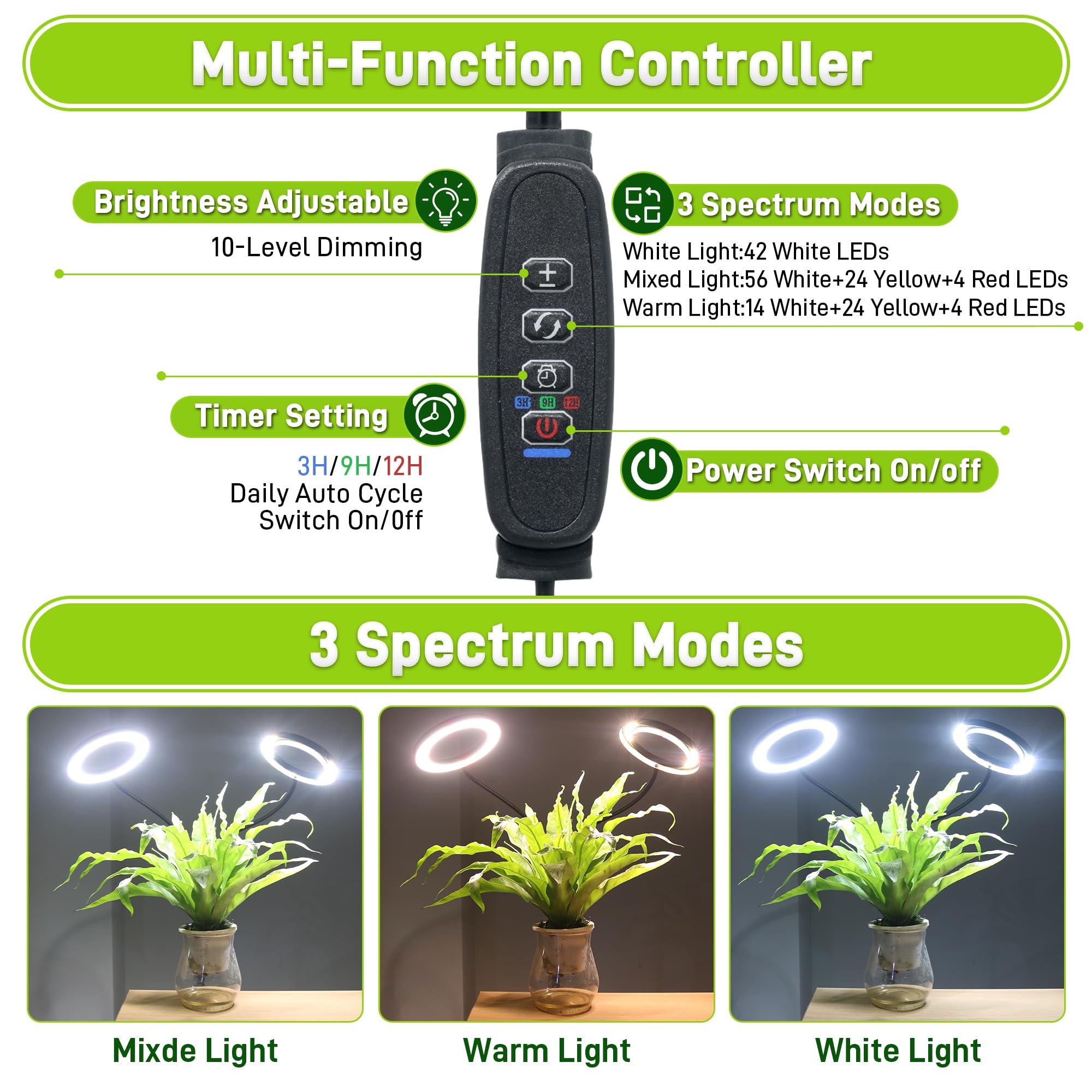LETKEYS heads rotate 360 degrees for multi-angle lighting.