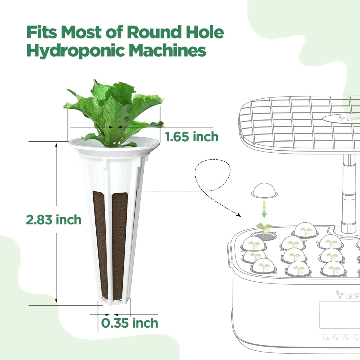 LETPOT seedling domes and labels to boost germination and organization.