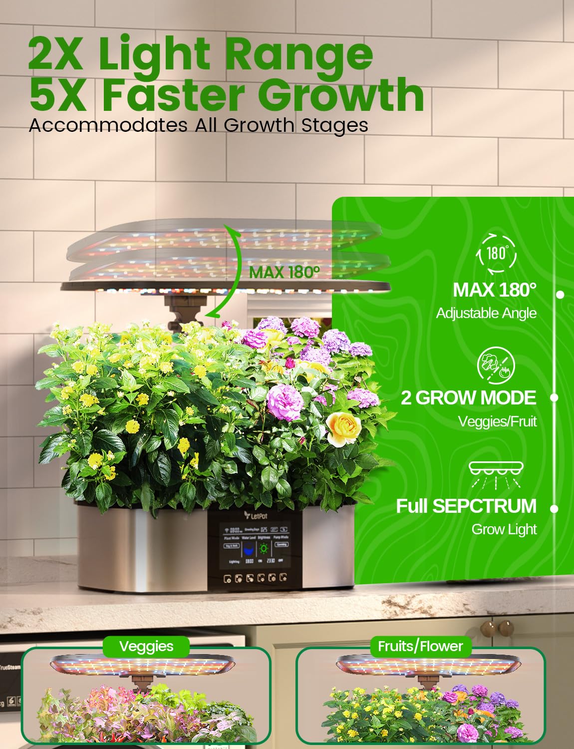 LetPot LPH-Max nutrient kit supports balanced feeding for healthy growth.