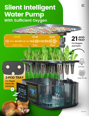 LetPot LPH-Max 21 plant cups ready for seedlings and herbs.