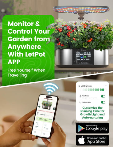 LetPot LPH-Max water level sensor image with automatic alerts.