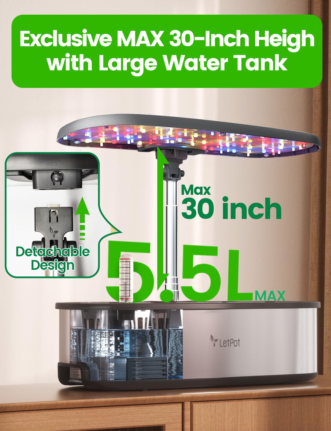 LetPot LPH-SE pump system operation circulating nutrients
