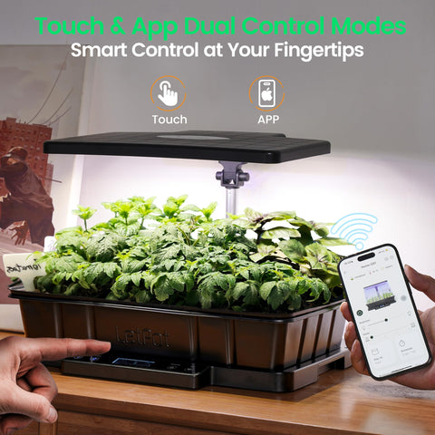 LetPot all-in-one germination system combines light, heat, and sensors