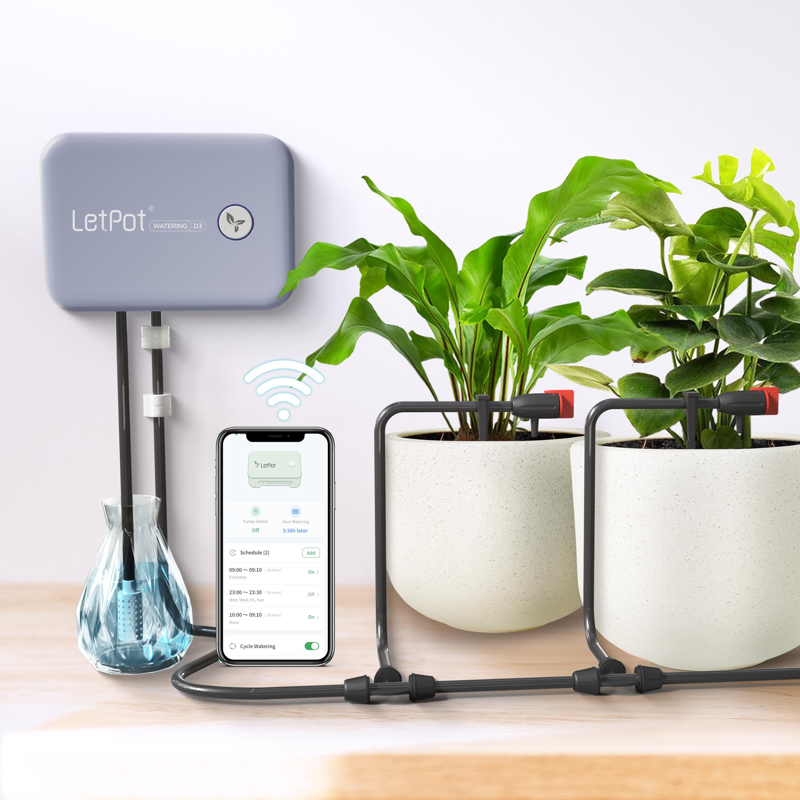 LetPot watering system package contents ready for setup and use