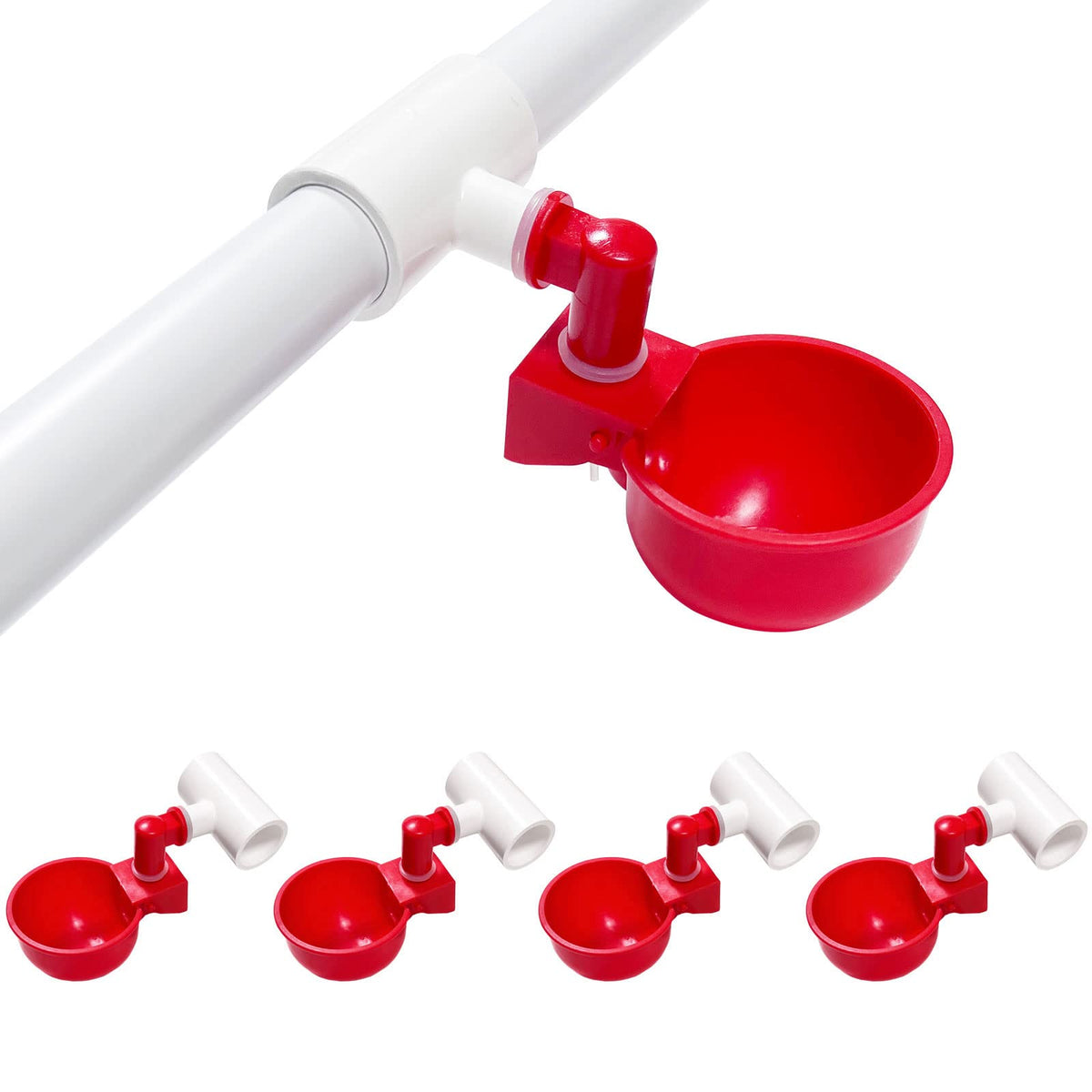 LetsFix chicken water cups PVC tee show a leak-free connection for a dry coop