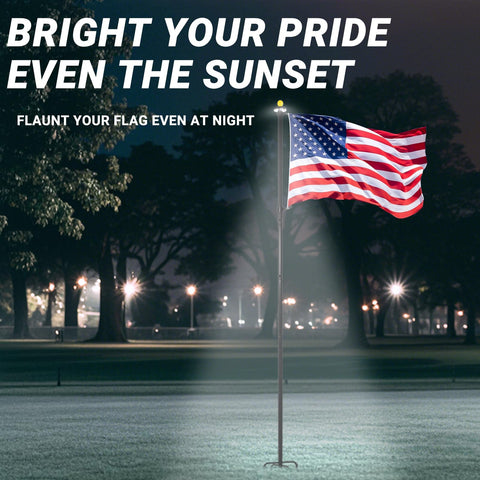 LETSTRY durable outdoor lighting for flags during rain or snow.