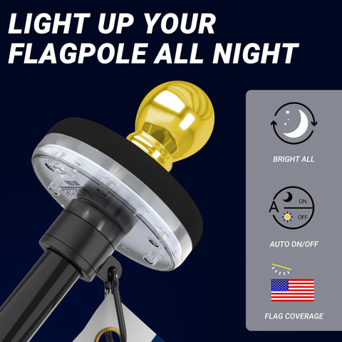 LETSTRY solar charging flag light charging in sun for overnight use.