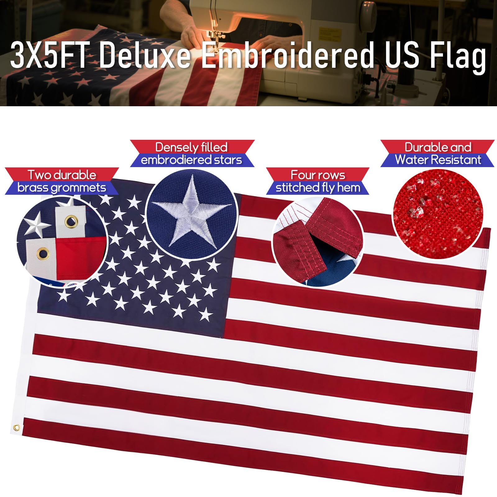 LETSTRY tangle-free rings simplify flag handling during windy days.