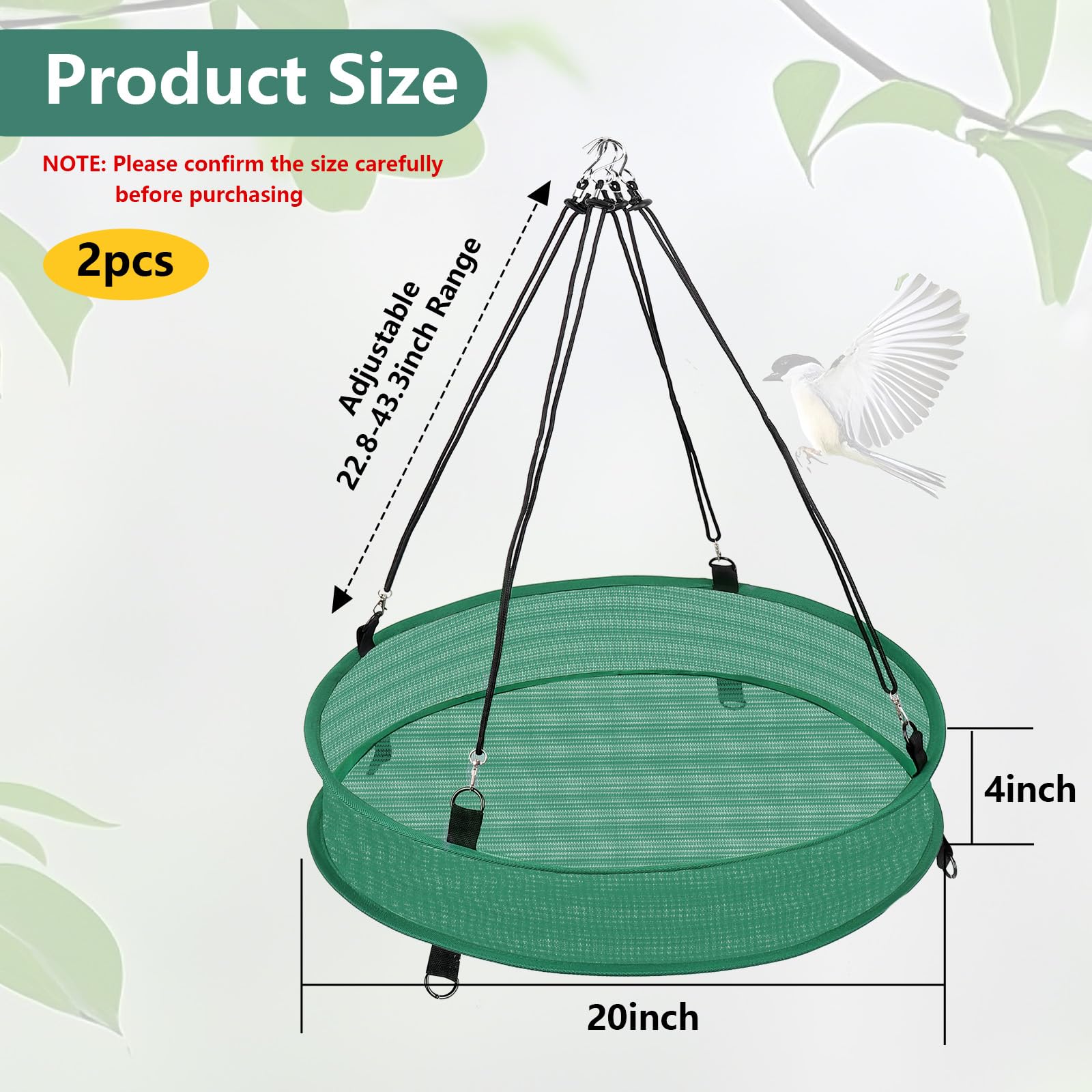 Lettry seed catcher tray 24in under feeder reduces yard mess.