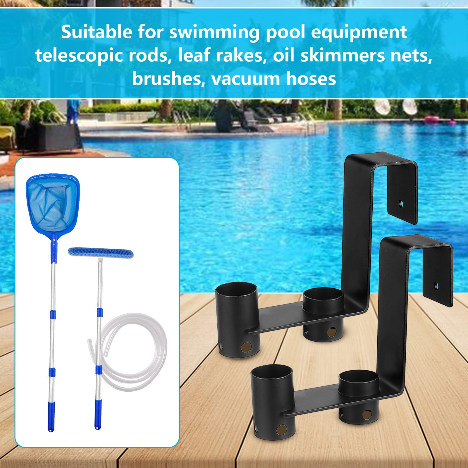 Easy screw-free installation of Lettry hook on a railing.
