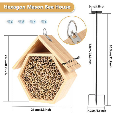 Lettry Mason Bee House bamboo tubes close-up with varied diameters