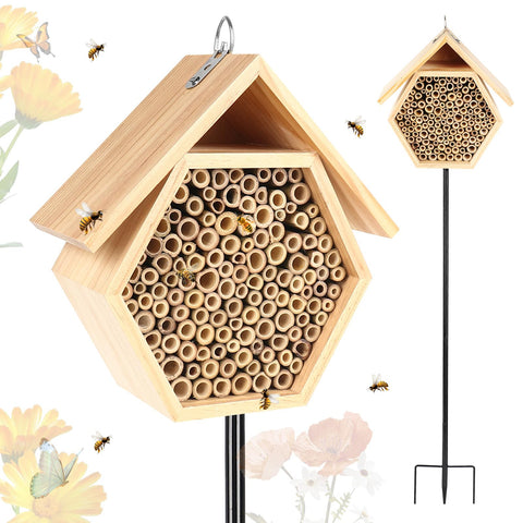 Lettry Mason Bee House front view attracting pollinators to your garden