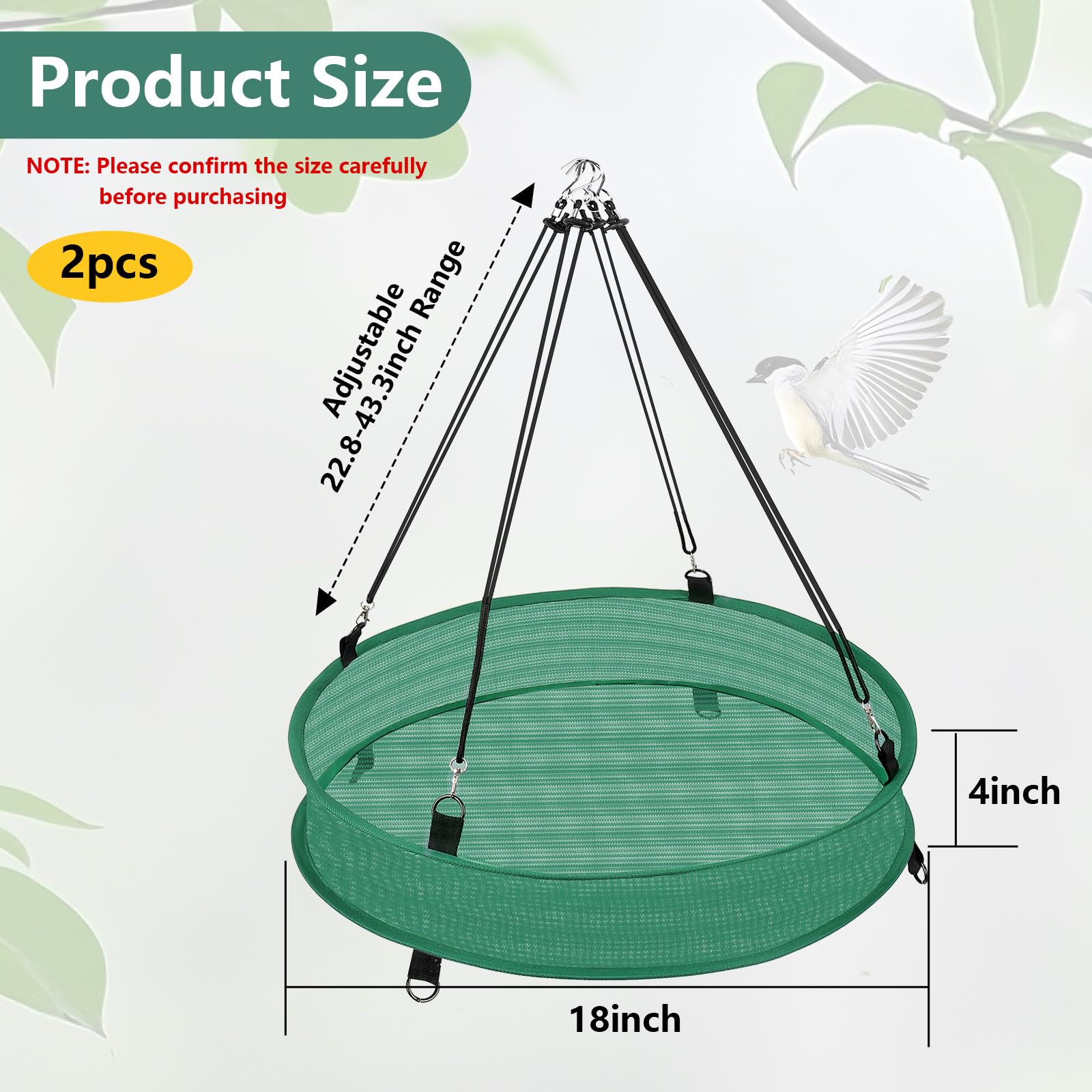 Lettry seed hoop under feeder catches debris and shells