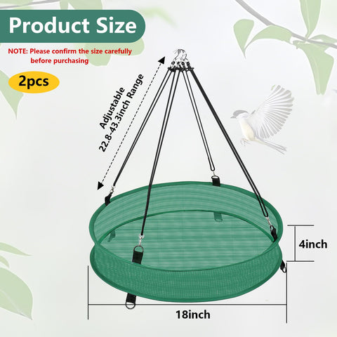 Lettry seed hoop under feeder catches debris and shells